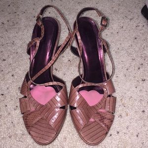 Banana Republic heels sz 9 dusty mauve,leather
